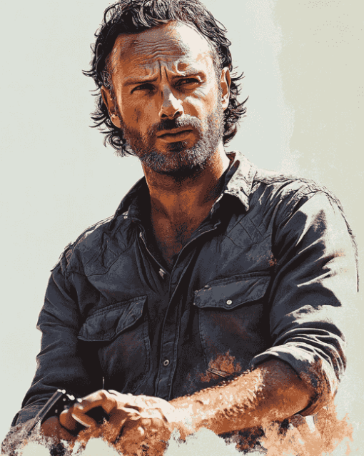 Cool Rick Grimes Celebrity Diamond Painting