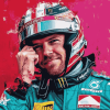 Cool Sebastian Vettel Racing Diamond Painting