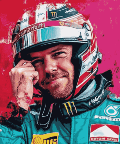 Cool Sebastian Vettel Racing Diamond Painting