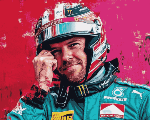 Cool Sebastian Vettel Racing Diamond Painting