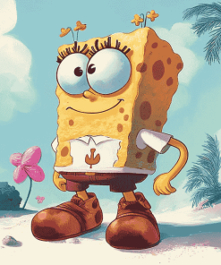 Cool Spongebob Cartoon Diamond Painting