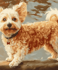 Corgi Poodle Dog Diamond Painting