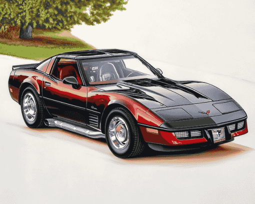 Corvette 1986 Classic Cars Diamond Painting