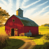 Country Barn Landscape Diamond Painting