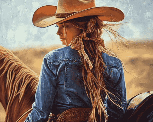 Cowgirl Westerns Diamond Painting