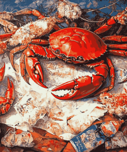 Crab Feast Sea Life Diamond Painting