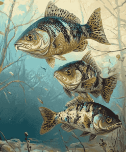 Crappie and Koi Carp Diamond Painting