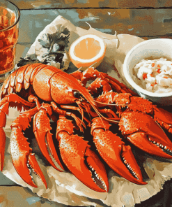 Crayfish with Delicious Sauce Diamond Painting