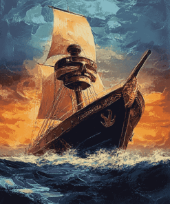 Creepy Sailboat Adventure Diamond Painting