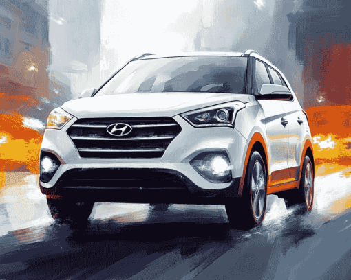 Creta Hyundai Car Diamond Painting