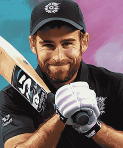 Cricket Legend Kane Williamson Diamond Painting