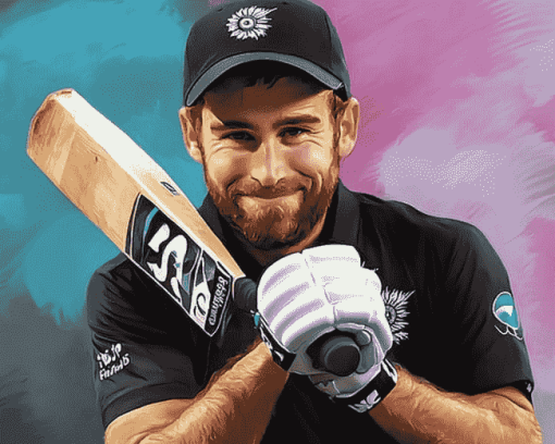 Cricket Legend Kane Williamson Diamond Painting