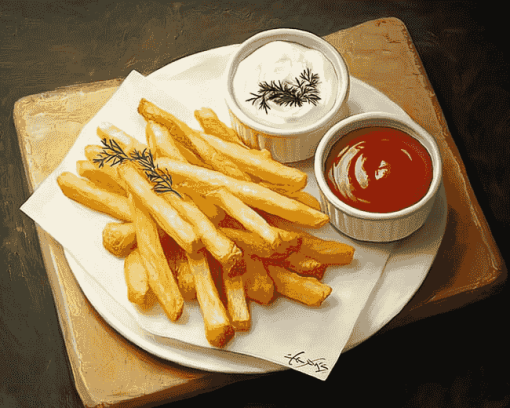 Crispy French Fries Meal Diamond Painting