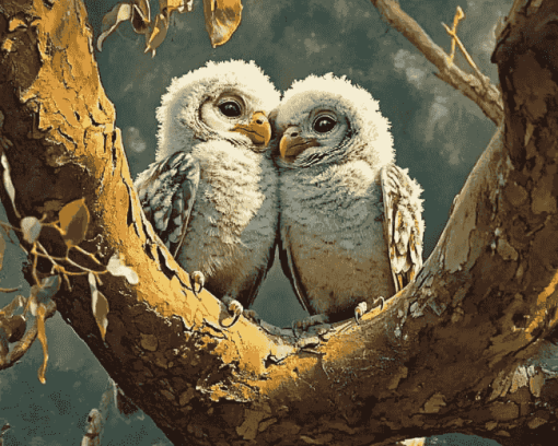 Cuddly Owls Diamond Painting