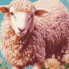 Curly Sheep Lamb Diamond Painting