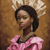 Cute African Queen Woman Diamond Painting