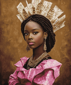 Cute African Queen Woman Diamond Painting