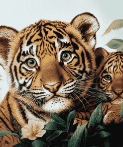 Cute Baby Tiger Face Diamond Painting