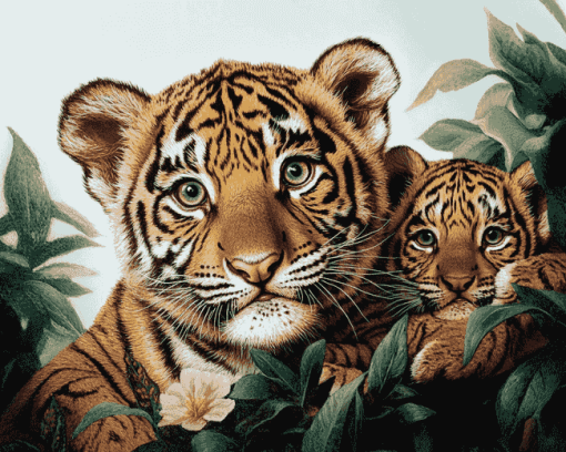 Cute Baby Tiger Face Diamond Painting