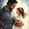 Cute Father Daughter Bonding Diamond Painting