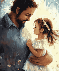 Cute Father Daughter Bonding Diamond Painting