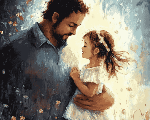 Cute Father Daughter Bonding Diamond Painting