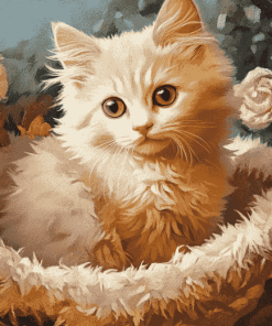 Cute Fluffy Kitty Diamond Painting