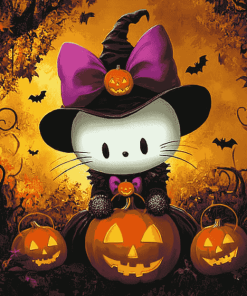 Cute Hello Kitty Halloween Diamond Painting