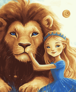 Cute Leo Lion Queen Diamond Painting