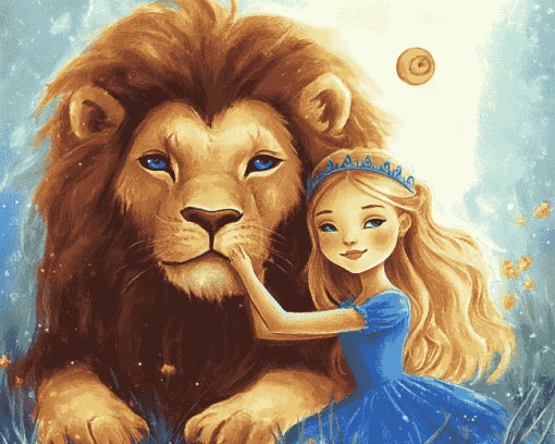 Cute Leo Lion Queen Diamond Painting