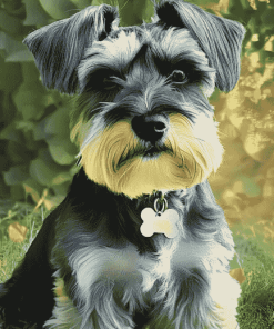 Cute Miniature Schnauzer Puppy Diamond Painting