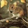 Cute Mouse in Nature Diamond Painting