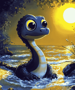 Cute Nessie Animation Diamond Painting