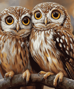 Cute Ninoxe Boobook Owl Diamond Painting