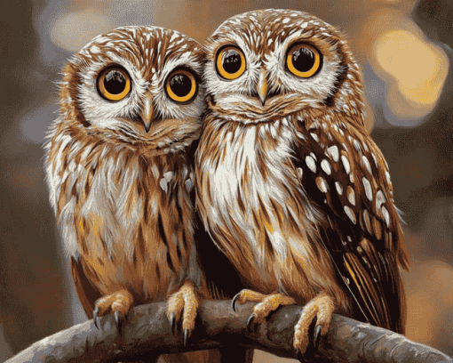 Cute Ninoxe Boobook Owl Diamond Painting