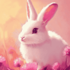 Cute Pink Bunny Rabbit Diamond Painting