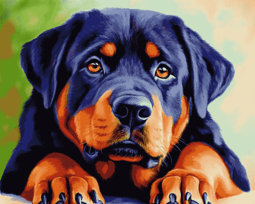 Cute Rottweiler Dogs Diamond Painting