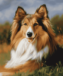 Cute Rough Collie Puppy Diamond Painting