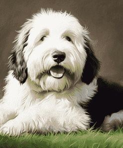 Cute Sheepdog Puppy Diamond Painting