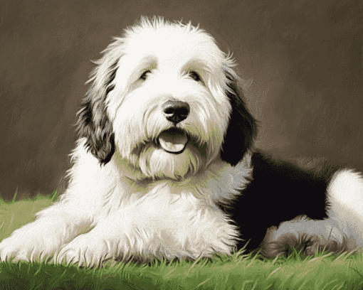 Cute Sheepdog Puppy Diamond Painting