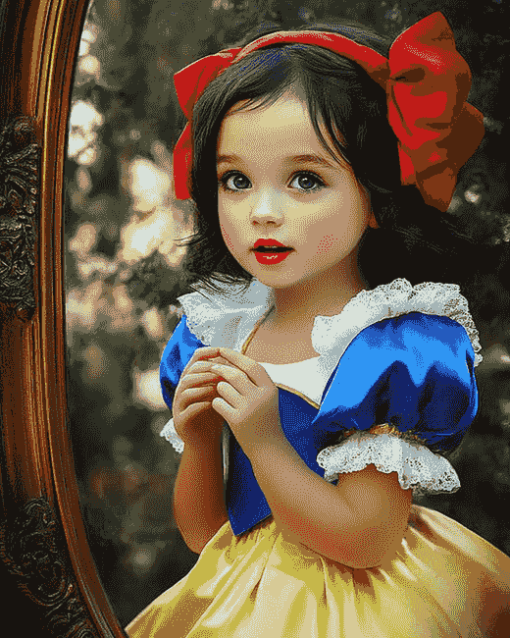 Cute Snow White Costume Diamond Painting