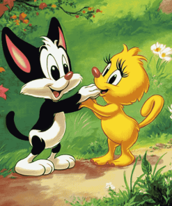 Cute Sylvester and Tweety Bird Diamond Painting