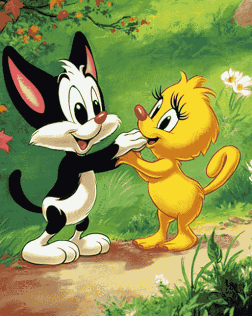 Cute Sylvester and Tweety Bird Diamond Painting