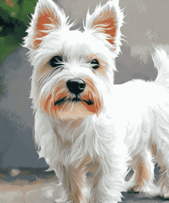 Cute West Highland Terrier Puppies Diamond Painting