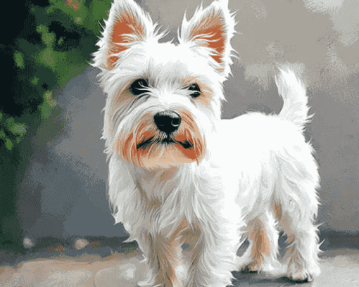 Cute West Highland Terrier Puppies Diamond Painting