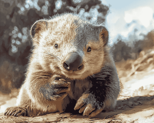 Cute Wombat Animal Diamond Painting