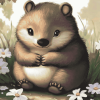 Cute Wombat Cartoon Diamond Painting