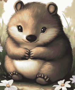 Cute Wombat Cartoon Diamond Painting