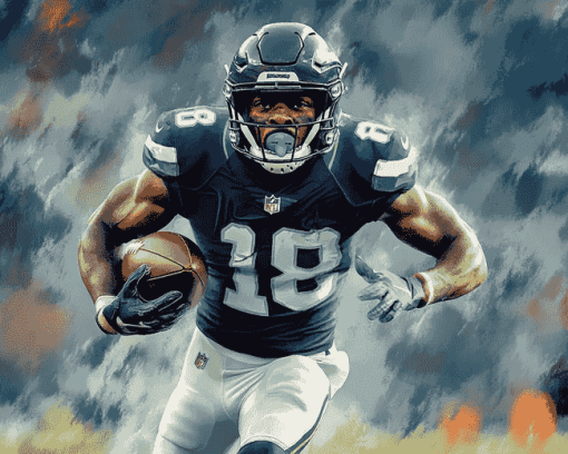 DK Metcalf Football Star Diamond Painting