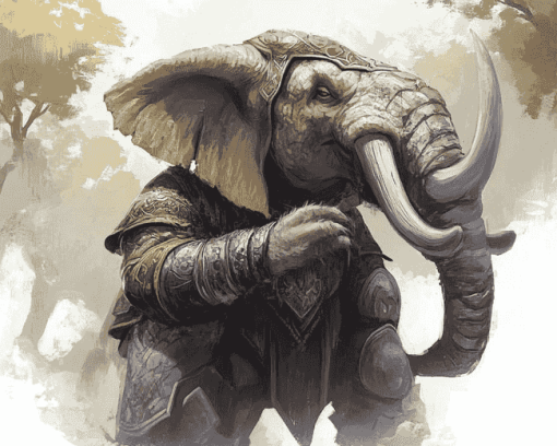 DND Loxodon Fantasy Diamond Painting